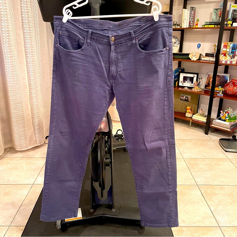 AGAVE DENIM Rocker Men's Blue Cotton Mid Rise Classic Tapered Jeans Size 38/32